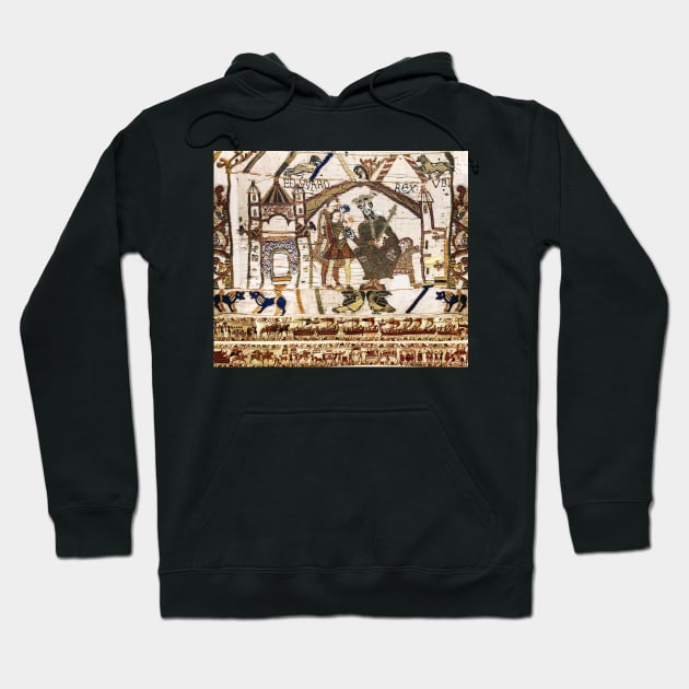 THE BAYEUX TAPESTRY ,King Edward the Confessor and Harold Godwinson at Winchester Hoodie by BulganLumini